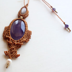 Collana Ametista e Pietra di luna